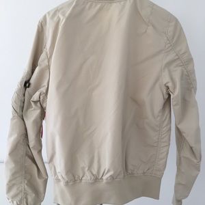 Alpha Industries Cream Bomber Jacket